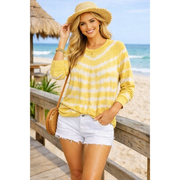 Sonoma Tops - SONOMA Yellow Tie Dye Sweatshirt